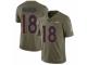 Men Nike Denver Broncos #18 Peyton Manning Limited Olive 2017 Salute to Service NFL Jersey