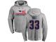 Men Nike Jeremy Hill Heather Gray 2017 AFC Champions - NFL New England Patriots #33 Pullover Hoodie