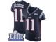 Men Nike New England Patriots #11 Drew Bledsoe Navy Blue Team Color Vapor Untouchable Elite Player Super Bowl LIII Bound NFL Jersey