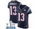 Men Nike New England Patriots #13 Phillip Dorsett Navy Blue Team Color Vapor Untouchable Elite Player Super Bowl LII NFL Jersey