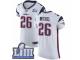 Men Nike New England Patriots #26 Sony Michel White Vapor Untouchable Elite Player Super Bowl LIII Bound NFL Jersey