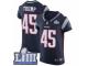 Men Nike New England Patriots #45 Donald Trump Navy Blue Team Color Vapor Untouchable Elite Player Super Bowl LIII Bound NFL Jersey