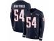 Men Nike New England Patriots #54 Donta Hightower Limited Navy Blue Therma Long Sleeve NFL Jersey