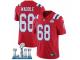 Men Nike New England Patriots #68 LaAdrian Waddle Red Alternate Vapor Untouchable Limited Player Super Bowl LII NFL Jersey