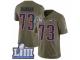 Men Nike New England Patriots #73 John Hannah Limited Olive 2017 Salute to Service Super Bowl LIII Bound NFL Jersey