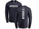 Men Nike Steve Grogan Navy Blue Backer - NFL New England Patriots #14 Long Sleeve T-Shirt