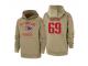 Men's 2019 Salute to Service Shaq Mason Patriots Tan Sideline Therma Hoodie New England Patriots
