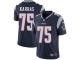 Men's Limited Ted Karras #75 Nike Navy Blue Home Jersey - NFL New England Patriots Vapor Untouchable