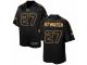 Men's Nike Denver Broncos #27 Steve Atwater Elite Black Pro Line Gold Collection NFL Jersey