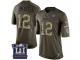 Men's Nike New England Patriots #12 Tom Brady Limited Green Salute to Service Super Bowl LI Champions NFL Jersey