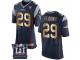 Men's Nike New England Patriots #29 LeGarrette Blount Elite Navy Gold Team Color Super Bowl LI Champions NFL Jersey