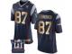 Men's Nike New England Patriots #87 Rob Gronkowski Elite Navy Gold Team Color Super Bowl LI Champions NFL Jersey