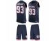 Men's Nike New England Patriots #93 Jabaal Sheard Navy Blue Tank Top Suit NFL Jersey