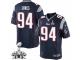 Men's Nike New England Patriots #94 Chris Jones Limited Navy Blue Team Color Super Bowl XLIX NFL Jersey