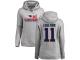 Nike Julian Edelman Heather Gray 2017 AFC Champions Women's - NFL New England Patriots #11 Pullover Hoodie