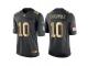 Nike New England Patriots #10 Jimmy Garoppolo Anthracite 2016 Christmas Gold Men's NFL Limited Salute to Service Jersey