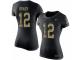 Women Nike New England Patriots #12 Tom Brady Black Camo Salute to Service T-Shirt