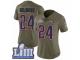 Women Nike New England Patriots #24 Stephon Gilmore Limited Olive 2017 Salute to Service Super Bowl LIII Bound NFL Jersey
