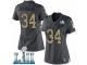 Women Nike New England Patriots #34 Rex Burkhead Limited Black 2016 Salute to Service Super Bowl LII NFL Jersey