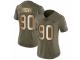 Women Nike New England Patriots #90 Malcom Brown Limited Olive/Gold 2017 Salute to Service NFL Jersey
