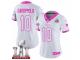 Women's Nike New England Patriots #10 Jimmy Garoppolo Limited White Pink Rush Fashion Super Bowl LI 51 NFL Jersey