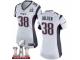 Women's Nike New England Patriots #38 Brandon Bolden Elite White Super Bowl LI 51 NFL Jersey