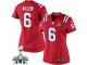 Women's Nike New England Patriots #6 Ryan Allen Limited Red Alternate Super Bowl XLIX NFL Jersey