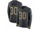 Youth Nike Denver Broncos #30 Phillip Lindsay Limited Black Salute to Service Therma Long Sleeve NFL Jersey