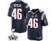 Youth Nike New England Patriots #46 James Develin Navy Blue Team Color Super Bowl XLIX NFL Jersey