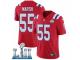 Youth Nike New England Patriots #55 Cassius Marsh Red Alternate Vapor Untouchable Limited Player Super Bowl LII NFL Jersey