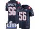 Youth Nike New England Patriots #56 Andre Tippett Limited Navy Blue Rush Vapor Untouchable Super Bowl LIII Bound NFL Jersey