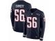 Youth Nike New England Patriots #56 Andre Tippett Limited Navy Blue Therma Long Sleeve NFL Jersey